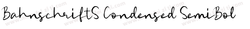 BahnschriftS Condensed SemiBoldVers字体转换